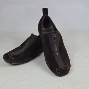 Merrell Women’s Brown Suede Slip-On Casual Shoe